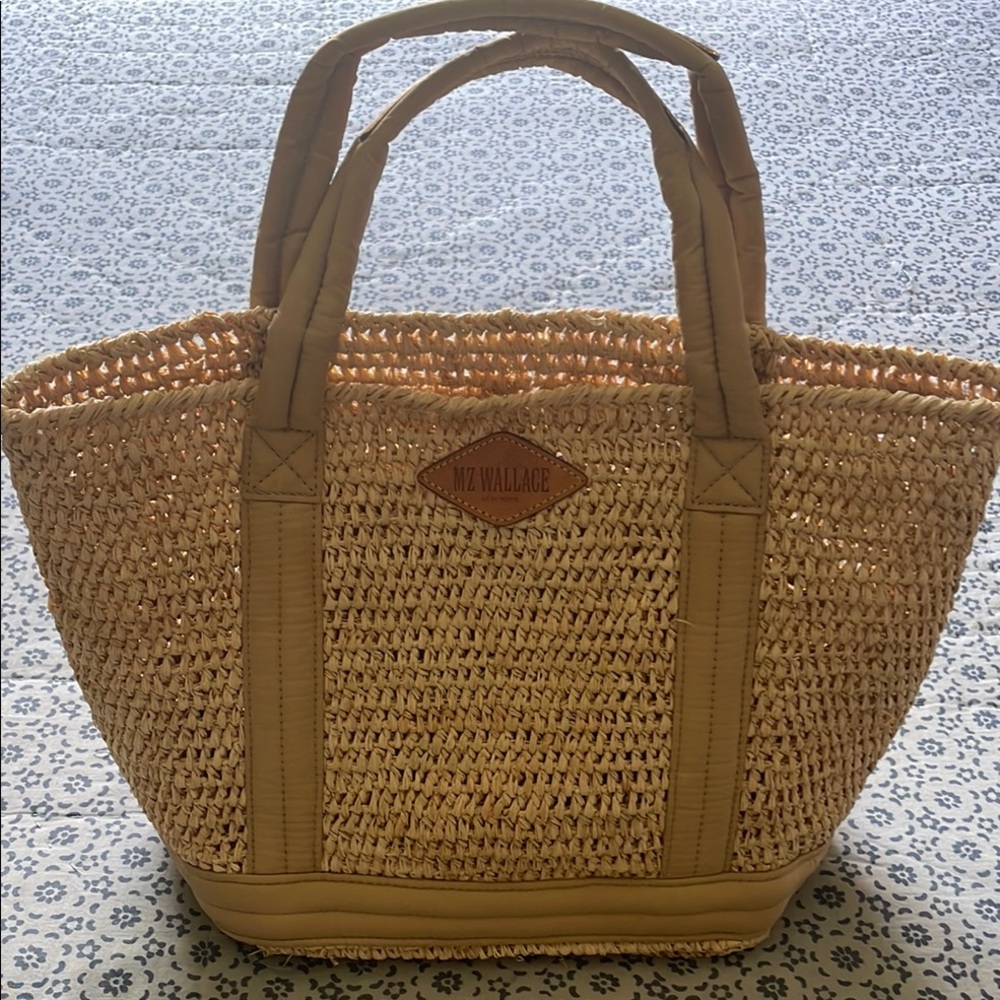 MZ Wallace Tan Tote Bag with Structured Design